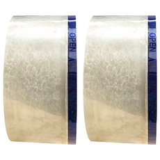 CLEAN 克林 易撕環保封箱膠帶 4.8cm x 80m, 藍邊 + 透明色, 2捲