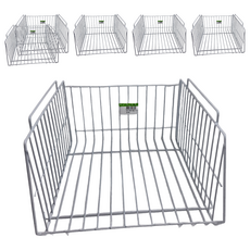 瀧安商行 斜口置物籃, 中(32 x 30 x 19cm), 白色, 6個