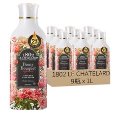 1802 LE CHATELARD 超濃縮衣物柔軟精 牡丹花束, 1L, 9瓶