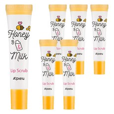 A'pieu 蜂蜜牛奶唇部去角質霜, 6條, 牛奶香氣