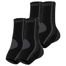 A-ZEAL 彈力加壓運動護踝 2雙 L 經典黑 無痕/透氣 運動防護