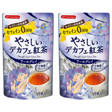 Tea Boutique 零咖啡因 伯爵茶 味道甜美柔和 孕婦或睡前都能安心品嘗 立體茶包, 1.2g, 10入, 2袋