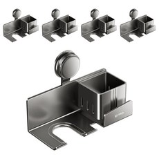 費歐家 吸盤式吹風機收納架 423g, 5個, 槍灰色