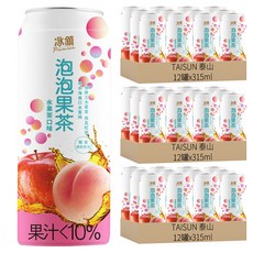 TAISUN 泰山 冰鎮 泡泡果茶 水果茶口味, 315ml, 36罐