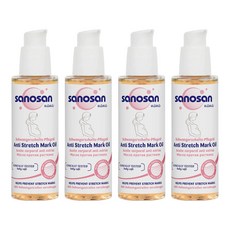 sanosan 珊諾 S孕女神植萃抗紋護理油, 歐洲專業測試5星級安全認證, 舒緩肚皮乾燥, 維持肌膚彈性, 產後修護緊緻肌膚, 100ml, 4件