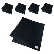 LIFE 來福牌 清心素色毛巾, 黑色, 5條