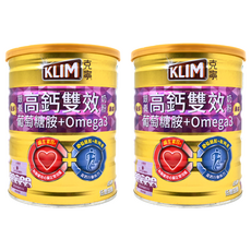 KLIM 克寧 銀養高鈣雙效奶粉 葡萄糖胺+Omega3, 750g, 2罐