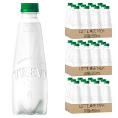 LOTTE 樂天 TREVI 無標籤氣泡飲，淡淡檸檬酸香，環保設計，可直接回收, 350ml, 60瓶