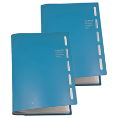 珠友文化 A4 內袋加厚PP資料本, 雀藍色, 2本