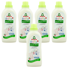 德國小綠蛙 Frosch 寶寶衣物柔軟劑 洋甘菊配方 750ml 舒緩敏感、溫和香味, 5瓶