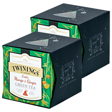 TWININGS 唐寧茶 鉑金系列 薑芒綠茶狂想曲, 2g, 12包, 2盒