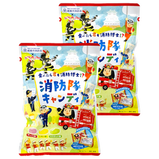 SENJAKU 扇雀飴 綜合水果風味糖 消防隊版, 66g, 2包