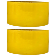 3K牌 彩色封箱膠帶, 48mm(2英吋)寬, 50y長, 0.043厚(高黏性), MIT台灣工廠製造, 黃色, 2組