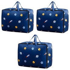 E.dot 防潑水牛津布衣物棉被防塵收塵袋, 大號(58 x 38 x 22cm), 火箭, 3個