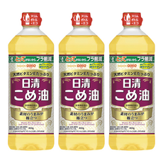 NISSIN 日清 米油 日本原裝進口 富含維生素E 健康食用油, 800g, 3瓶