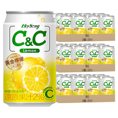 黑松 C&C氣泡飲 檸檬口味, 330ml, 72罐