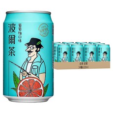 金車 波爾 波爾茶 葡萄柚口味, 320ml, 24罐