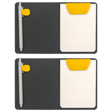 LHiDS 磁吸收納筆記本 A6 輕量版 細緻手感 防水PU皮革 重量不到200g, 經典黃, 2個
