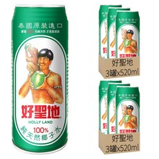 好聖地 100%純天然椰子水, 520ml, 6罐