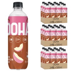 OOHA 氣泡飲 水蜜桃烏龍茶, 500ml, 72瓶