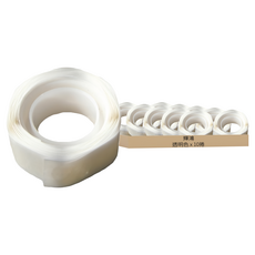 超方便免撕透明雙面無痕強力膠貼 18mm 100個, 透明色, 10捲