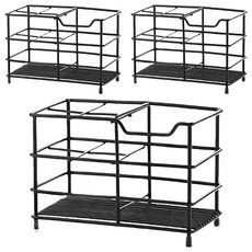 艾米購物 304不鏽鋼牙刷架 4格 免釘壁掛式浴室收納架 多功能置物架, 黑色, 3個