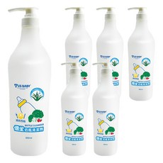 US baby 優生奶瓶清潔劑, 符合CNS3800檢驗標準, 不含螢光劑酒精, 溫和洗淨奶瓶餐具玩具奶嘴, 500ml, 西柚香氛, 6瓶