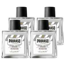 Proraso 白標敏感肌鬍後乳 義大利製造 舒緩保濕 清新綠茶香氛, 100ml, 4罐