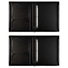 連勤 高級三孔拉鍊夾 LC-643, 黑色, 2個