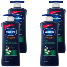 Vaseline 凡士林 男士專用潤膚乳液 無香 快速吸收, 400ml, 4瓶