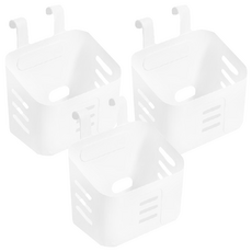 FANCY LIFE 懸掛式收納掛籃 大款, 雪山白, 3個