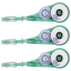 PLUS 台灣普樂士 修正帶內帶 WH-105TR, 綠色, 3入
