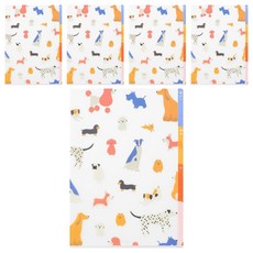 日本 MIDORI 3層資料夾 A4, 小狗(35480), 5個