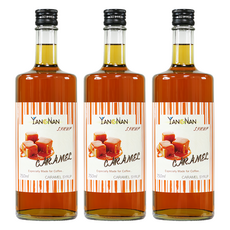 YANGNAN 仰南 焦糖風味糖漿 750ml 咖啡/甜點/調飲最佳搭配, 3瓶