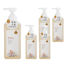 KU.KU Duckbill 酷咕鴨 米萃高分解酵素奶瓶蔬果清潔液, 800ml, 5瓶