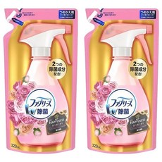 febreze 風倍清 織物除菌消臭噴霧 古典玫瑰 補充包, 320ml, 2包