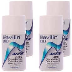 LaVILIn 蘭味蓮 48小時持久腋下滾珠體香劑 男性專用, 4個, 65ml