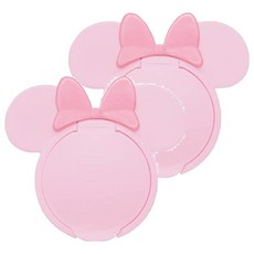 米妮系列 頭型濕紙巾蓋 按壓式彈蓋設計 重複黏貼 密封度高 保持濕巾濕潤 尺寸10.5 x 9.5公分, 粉色, 2個