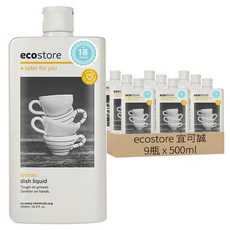 ecostore 宜可誠 檸檬洗碗精，有效去除油汙，溫和不傷手, 500ml, 9瓶