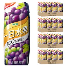 波蜜 一日水果 100% 葡萄綜合果汁, 250ml, 72瓶