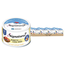 Signature7 心寵 爆漿肉醬貓罐, 鰹魚 + 雞肉 + 奇亞籽, 80g, 24罐