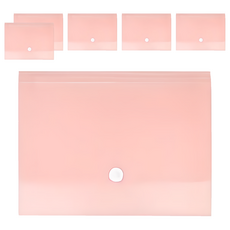 繩扣式風琴文件夾 A4 13格, 櫻花粉, 6個