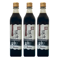 KOWEI 可味 嚴選麻油 520ml 台灣產, 3瓶
