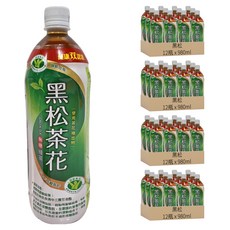 黑松茶花 無糖綠茶 980ml, 48瓶