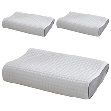 DON HOME 涼感釋壓記憶枕, 穩定支撐頸椎 有效預防落枕, 人體工學型, 3個, 40x60CM