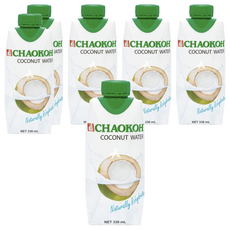 CHAOKOH 100%椰子水, 330ml, 6個