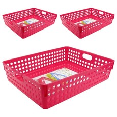MORY 茂盛 特大珍珠置物籃, 紅色, 3個
