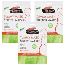 PALMER'S 帕瑪氏 孕婦撫紋專用肚膜 舒緩孕期肌膚乾燥搔癢 淡化伸展紋路 長效保濕, 33ml, 3片