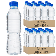 Tamsaa 無標籤天然水, 330ml, 40瓶
