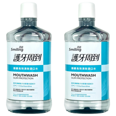 Smiling 百齡 護牙周到漱口水 長效清新, 750ml, 2瓶